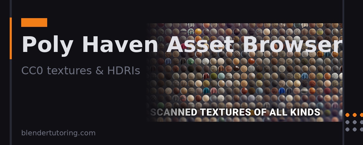 Poly Haven Asset Browser in Blender